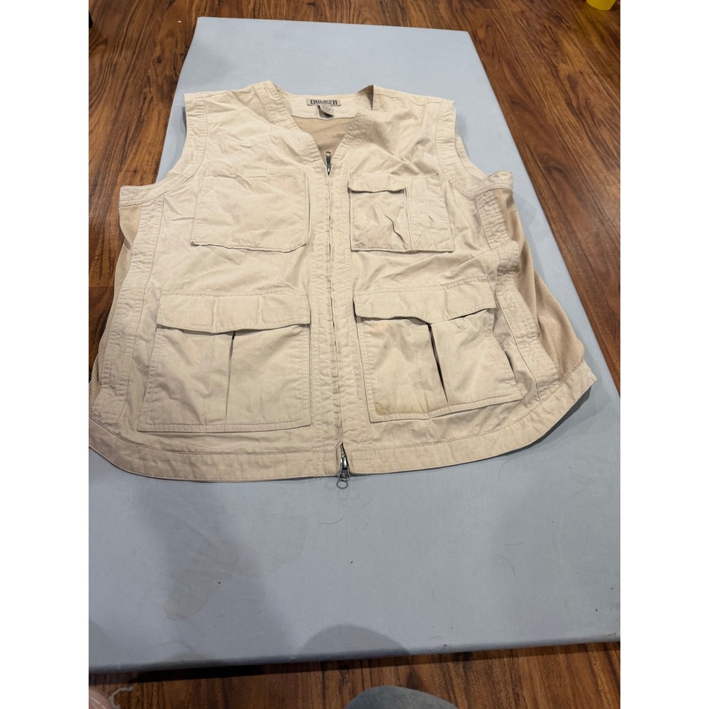 Gorpcore Mens Duluth Trading Co Utility Fishing Vest L Tall Tan